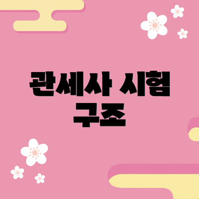 관세사 시험 구조