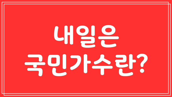 내일은 국민가수란?