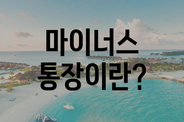 마이너스 통장이란?