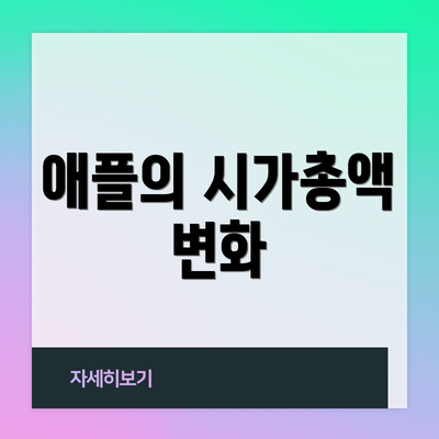 애플의 시가총액 변화