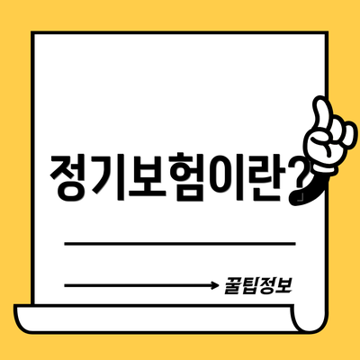 정기보험이란?