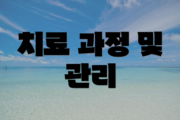 치료 과정 및 관리