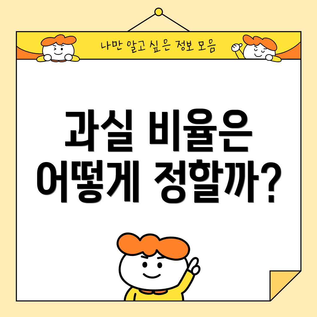 과실 비율은 어떻게 정할까?