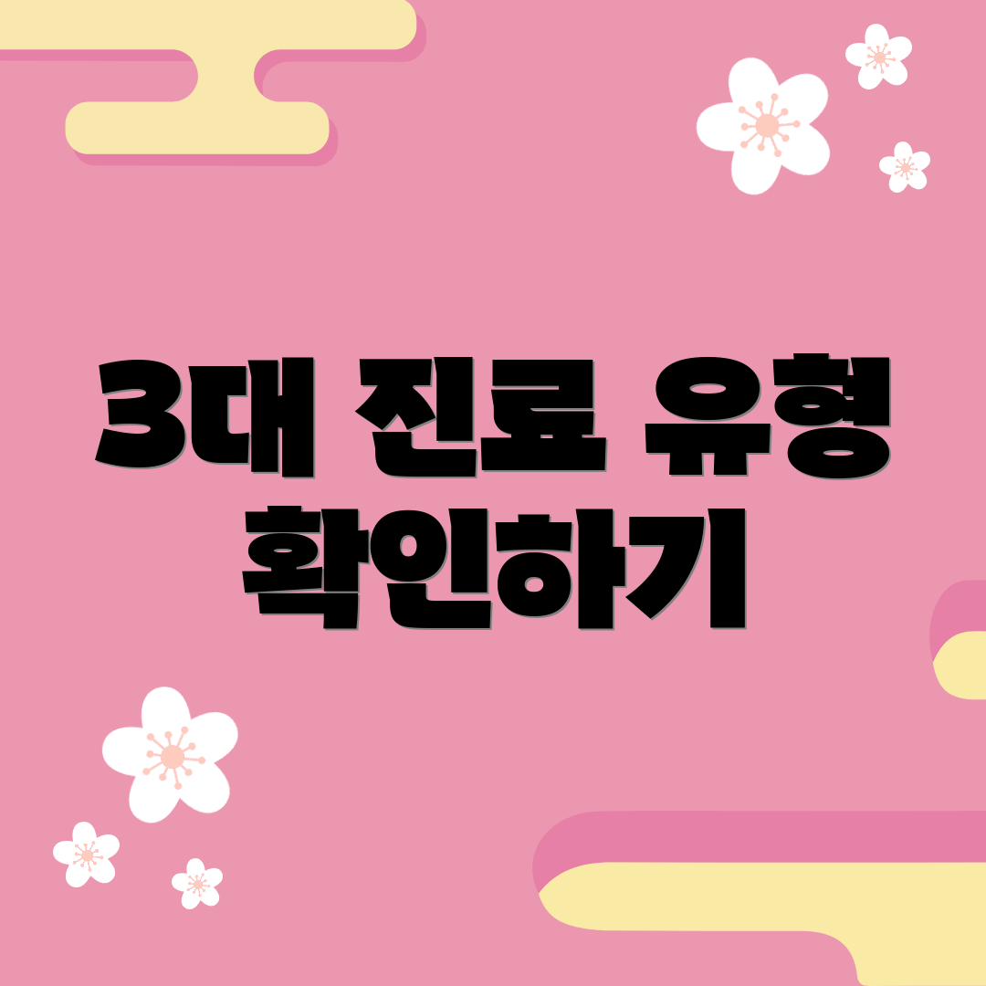 3대 진료 유형 확인하기