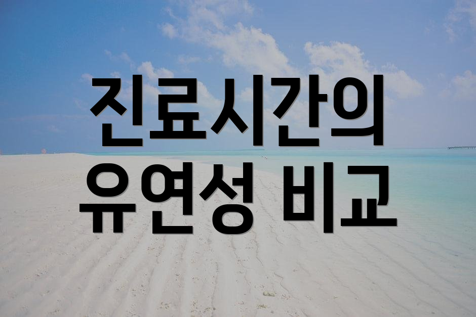 진료시간의 유연성 비교