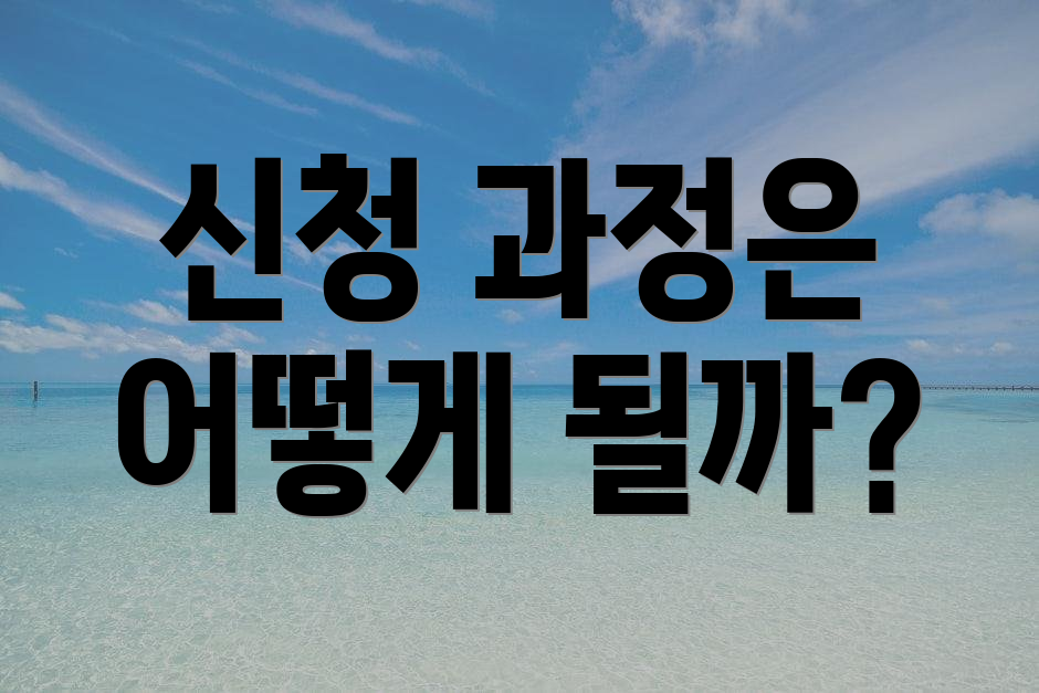 신청 과정은 어떻게 될까?