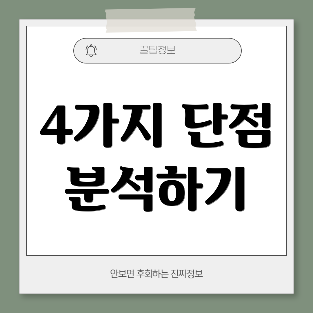4가지 단점 분석하기