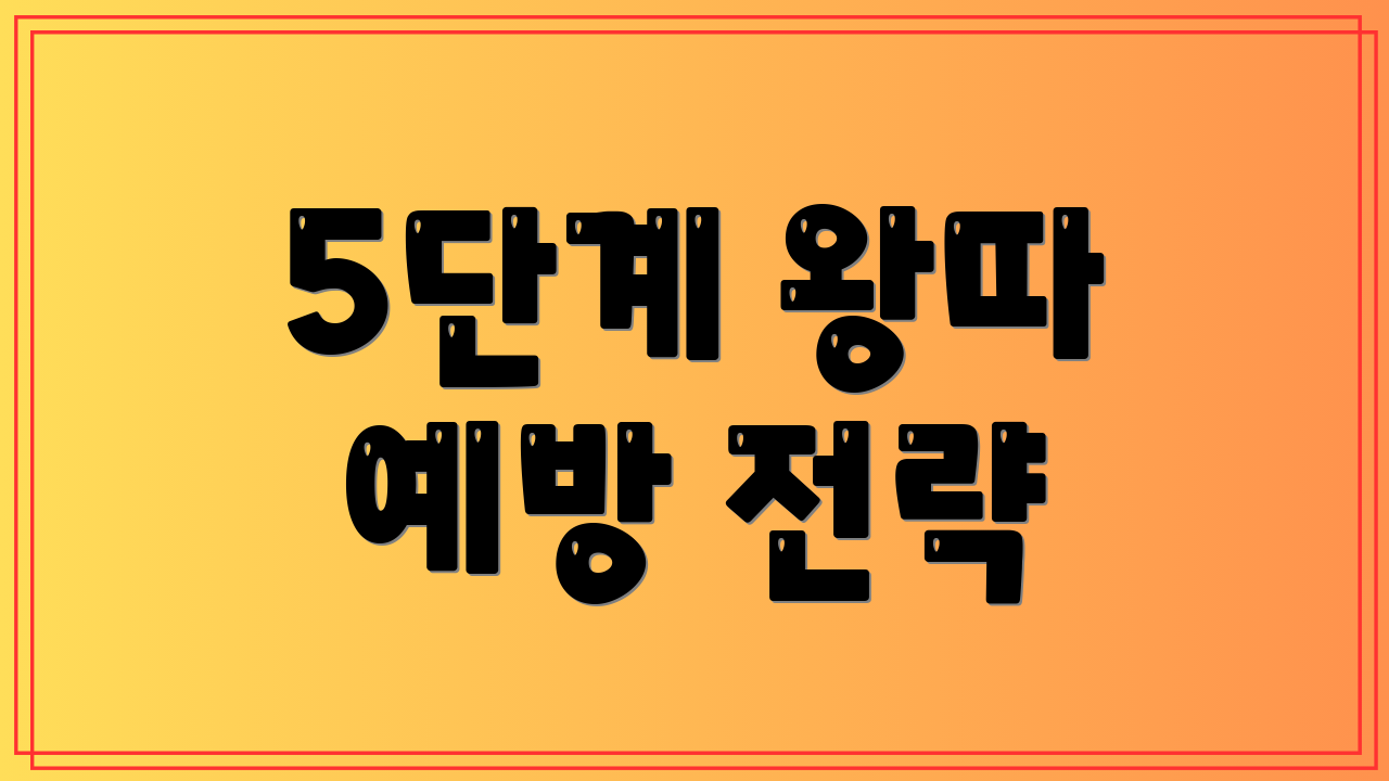 5단계 왕따 예방 전략