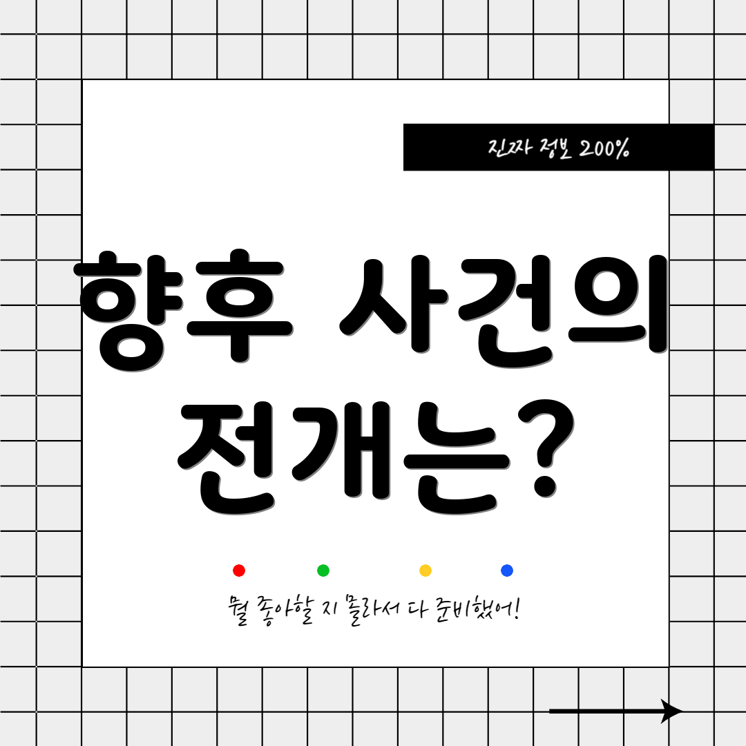 향후 사건의 전개는?