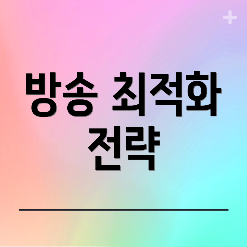 방송 최적화 전략