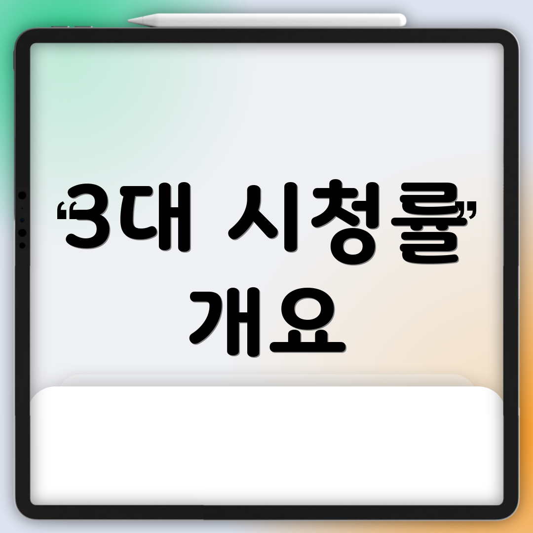 3대 시청률 개요