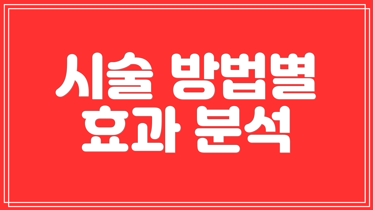 시술 방법별 효과 분석