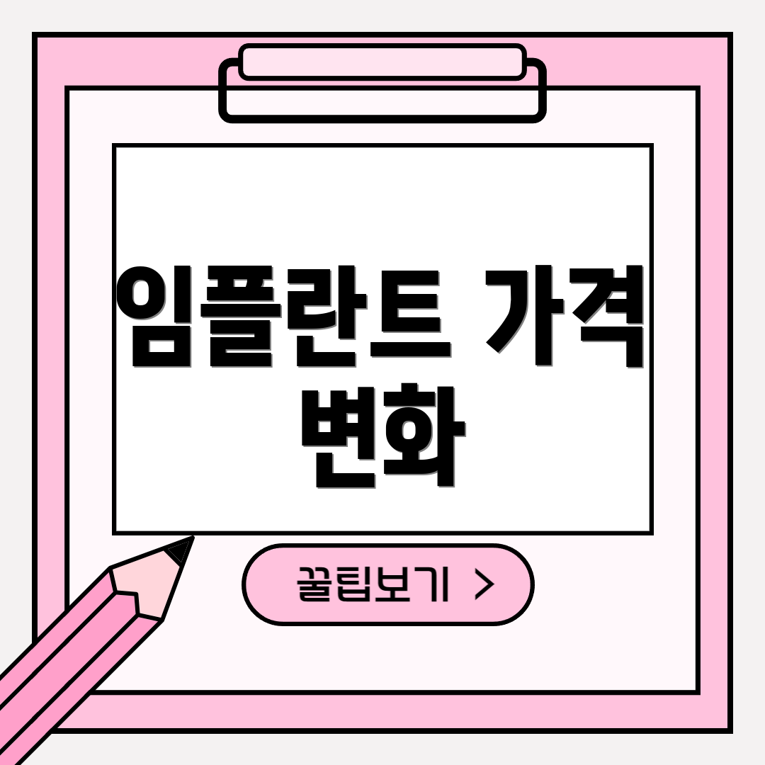 임플란트 가격 변화