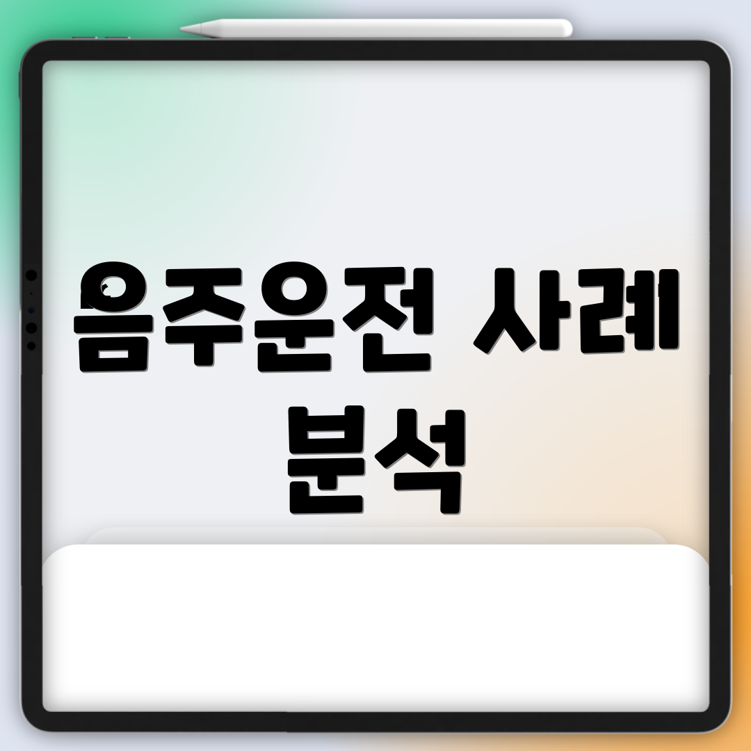 음주운전 사례 분석