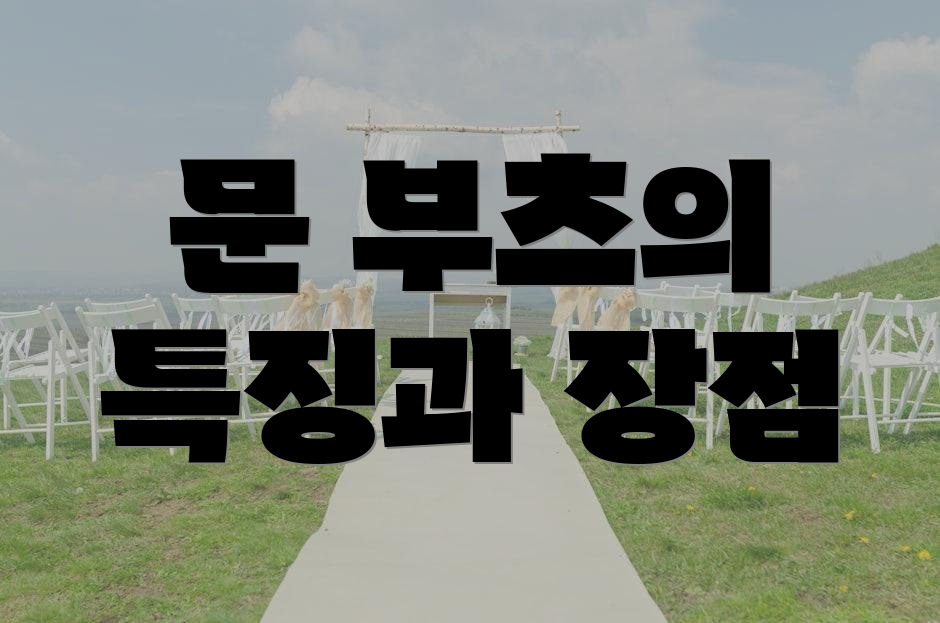 문 부츠의 특징과 장점