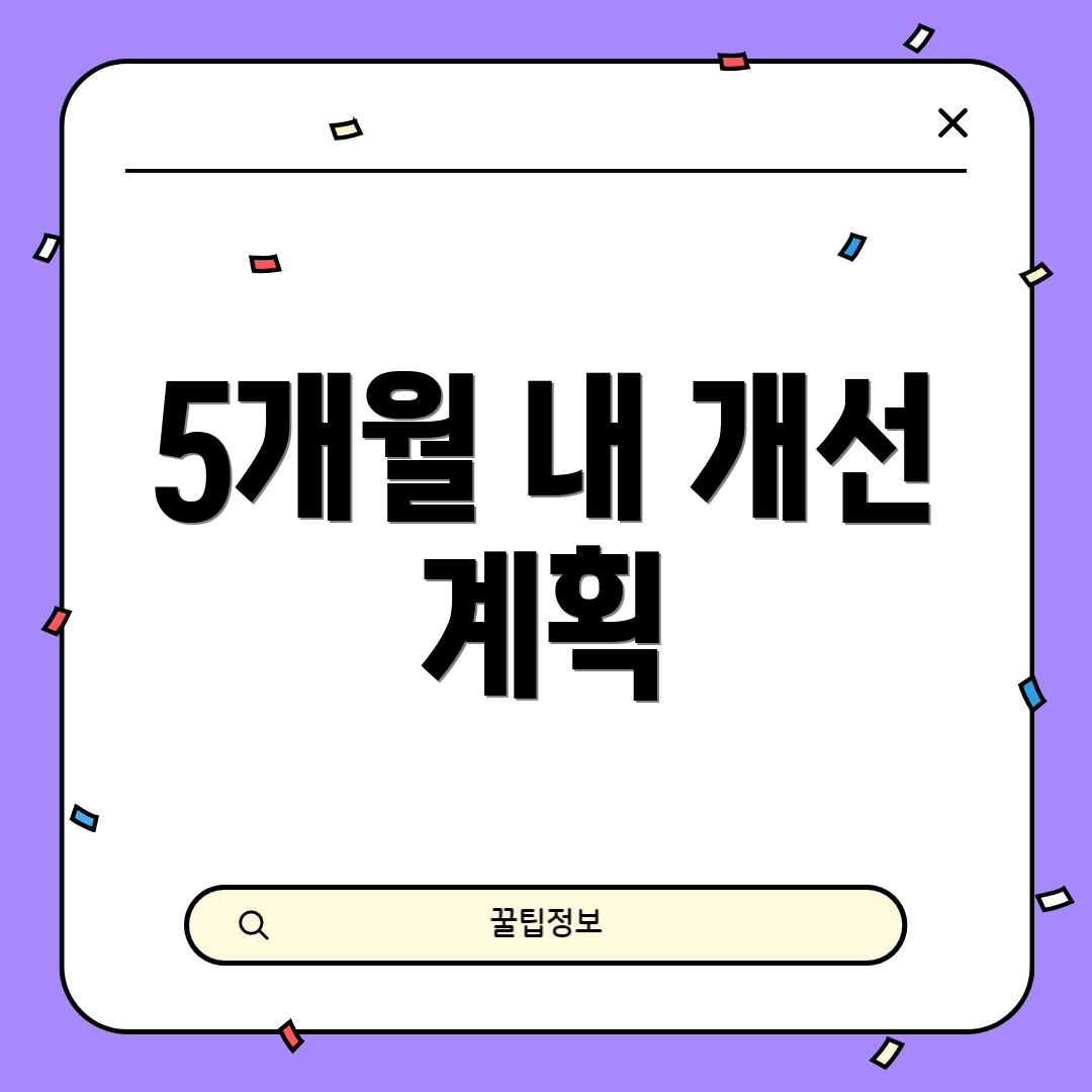 5개월 내 개선 계획
