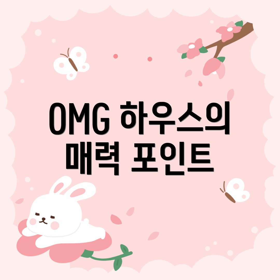 OMG 하우스의 매력 포인트