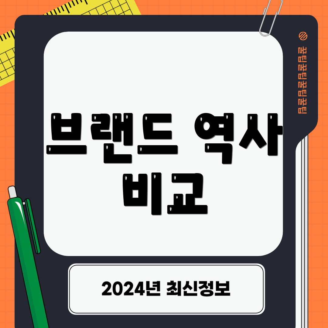 브랜드 역사 비교