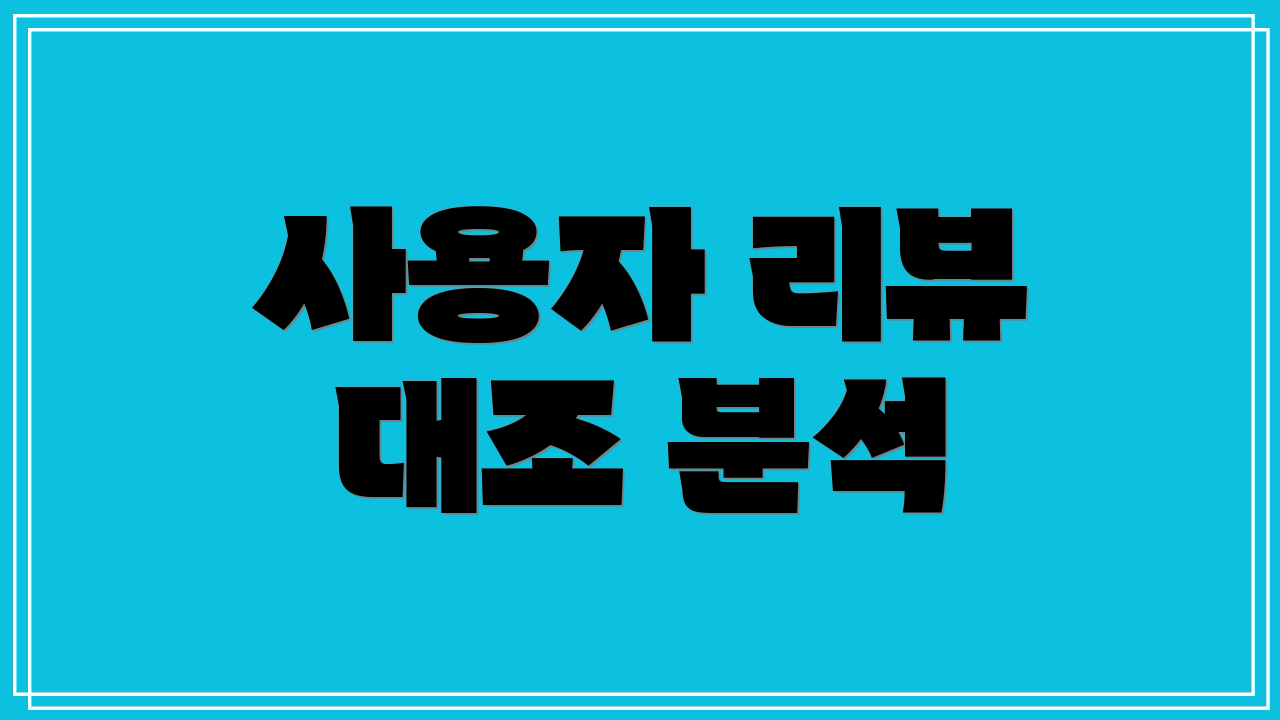 사용자 리뷰 대조 분석