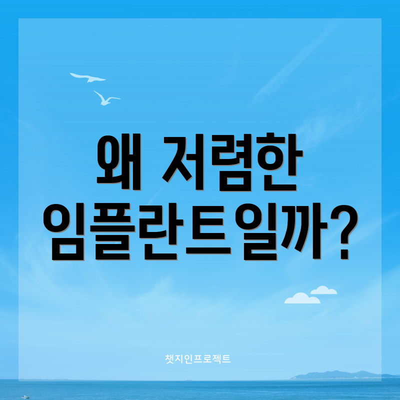 왜 저렴한 임플란트일까?