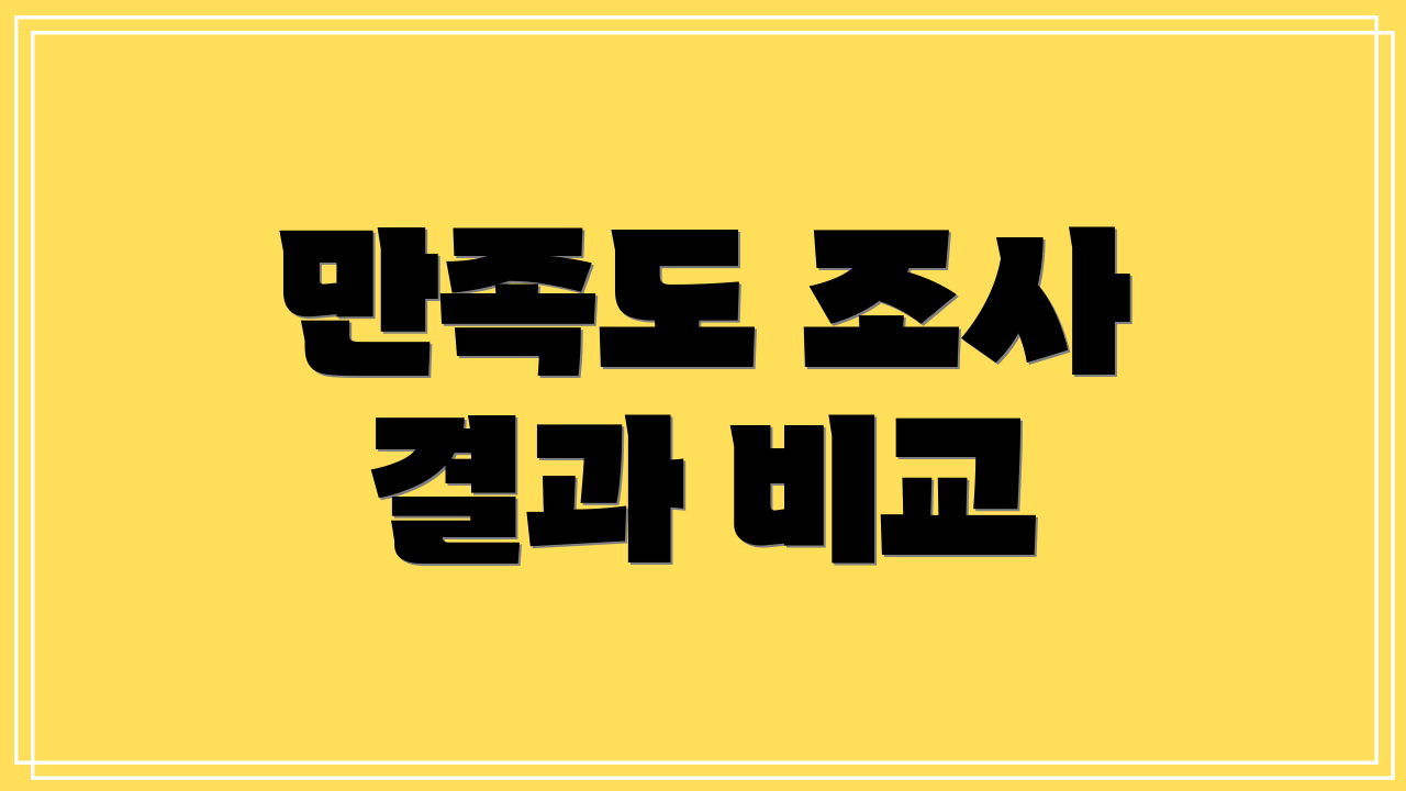 만족도 조사 결과 비교