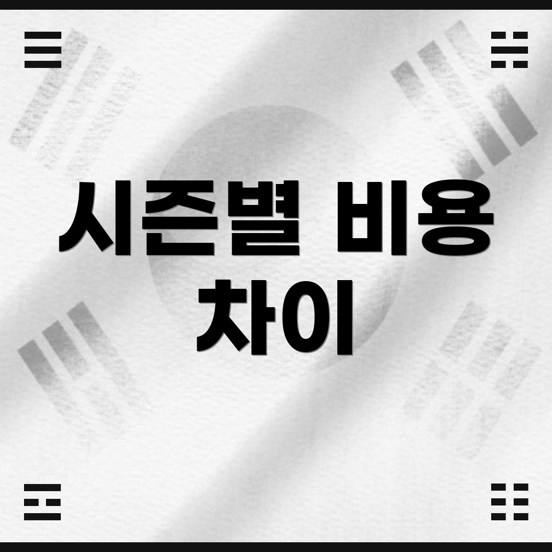 시즌별 비용 차이