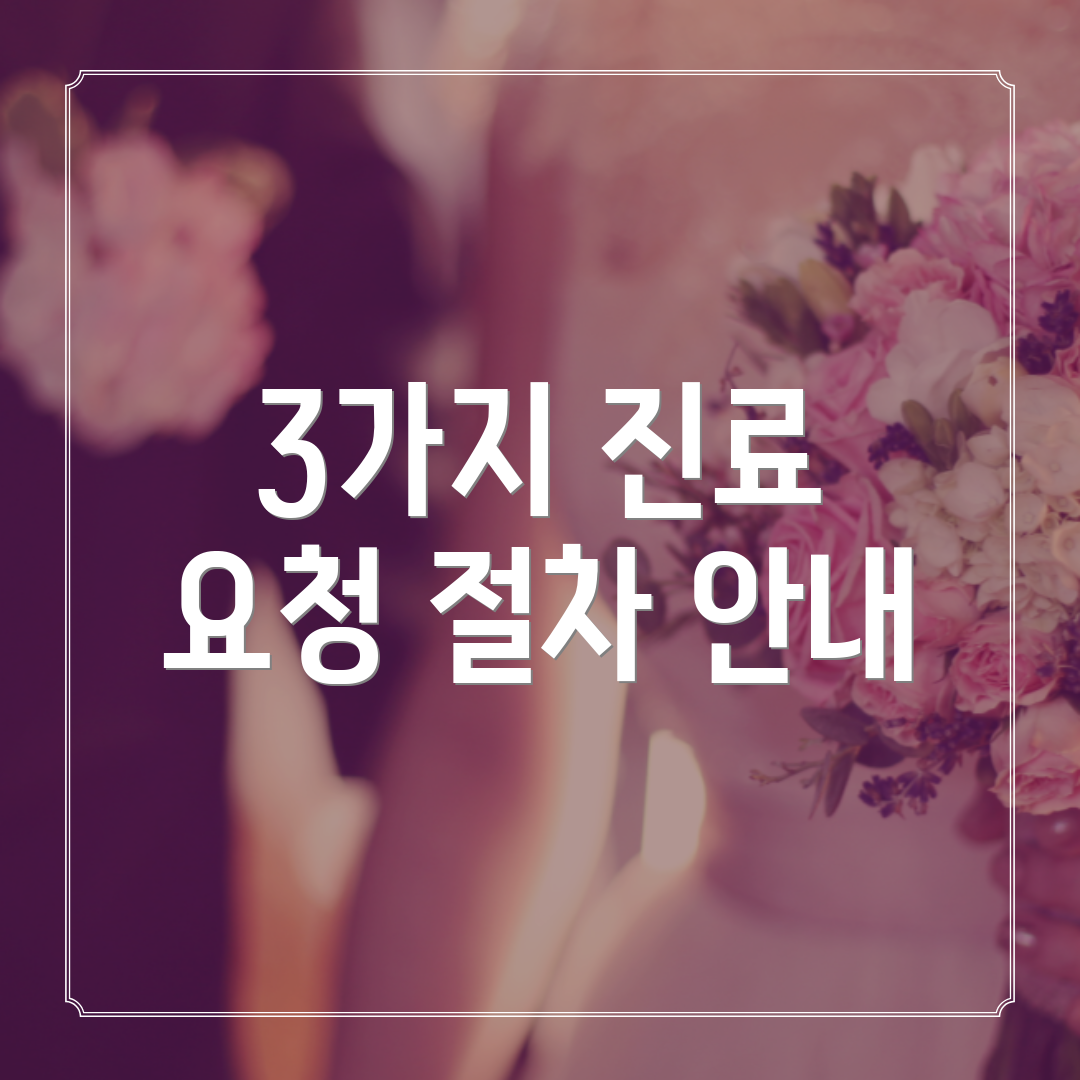 3가지 진료 요청 절차 안내