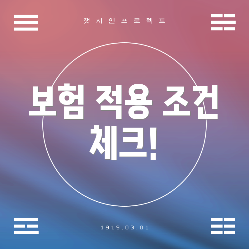 보험 적용 조건 체크!