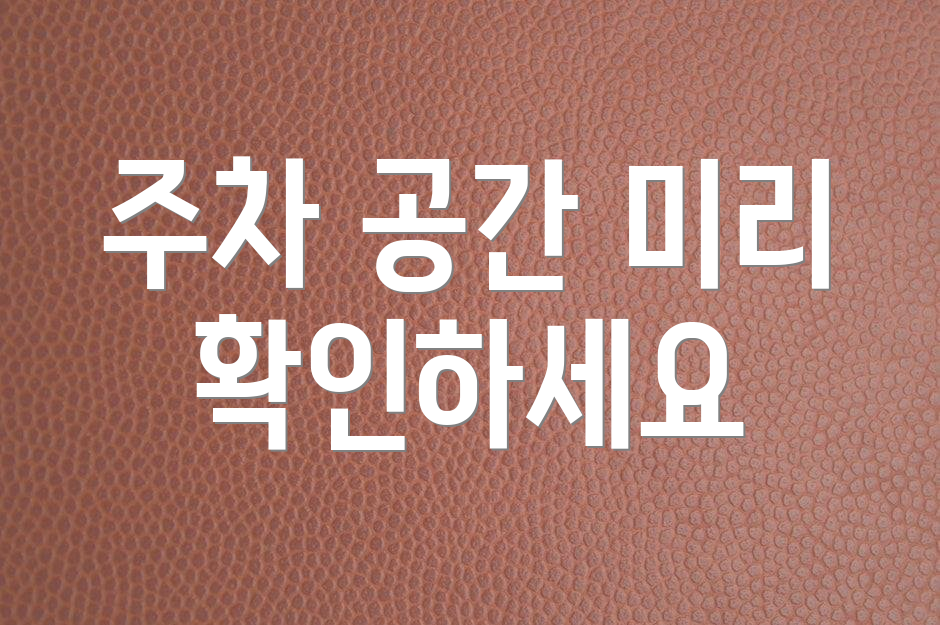 주차 공간 미리 확인하세요