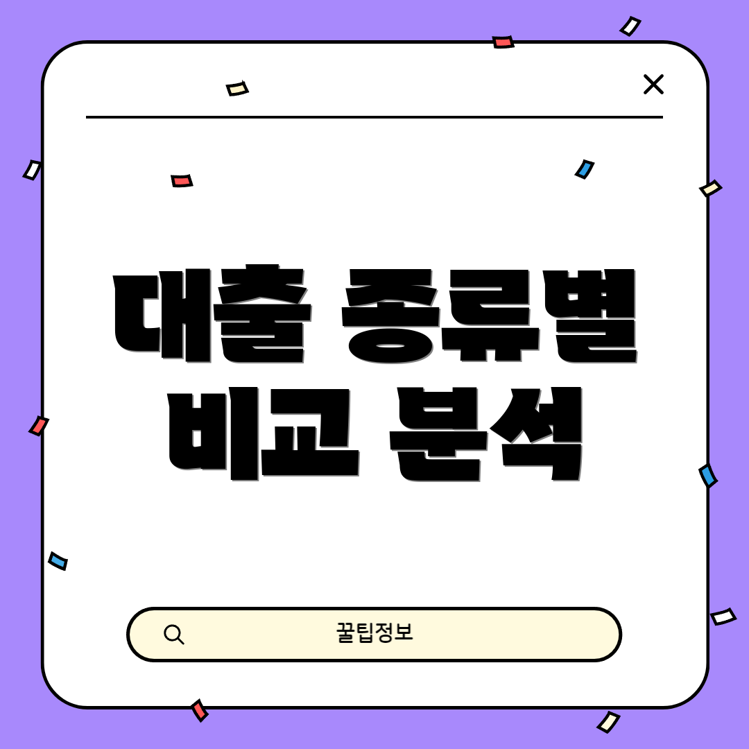 대출 종류별 비교 분석