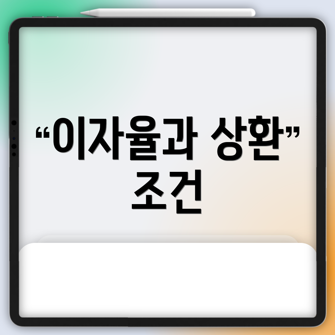 이자율과 상환 조건