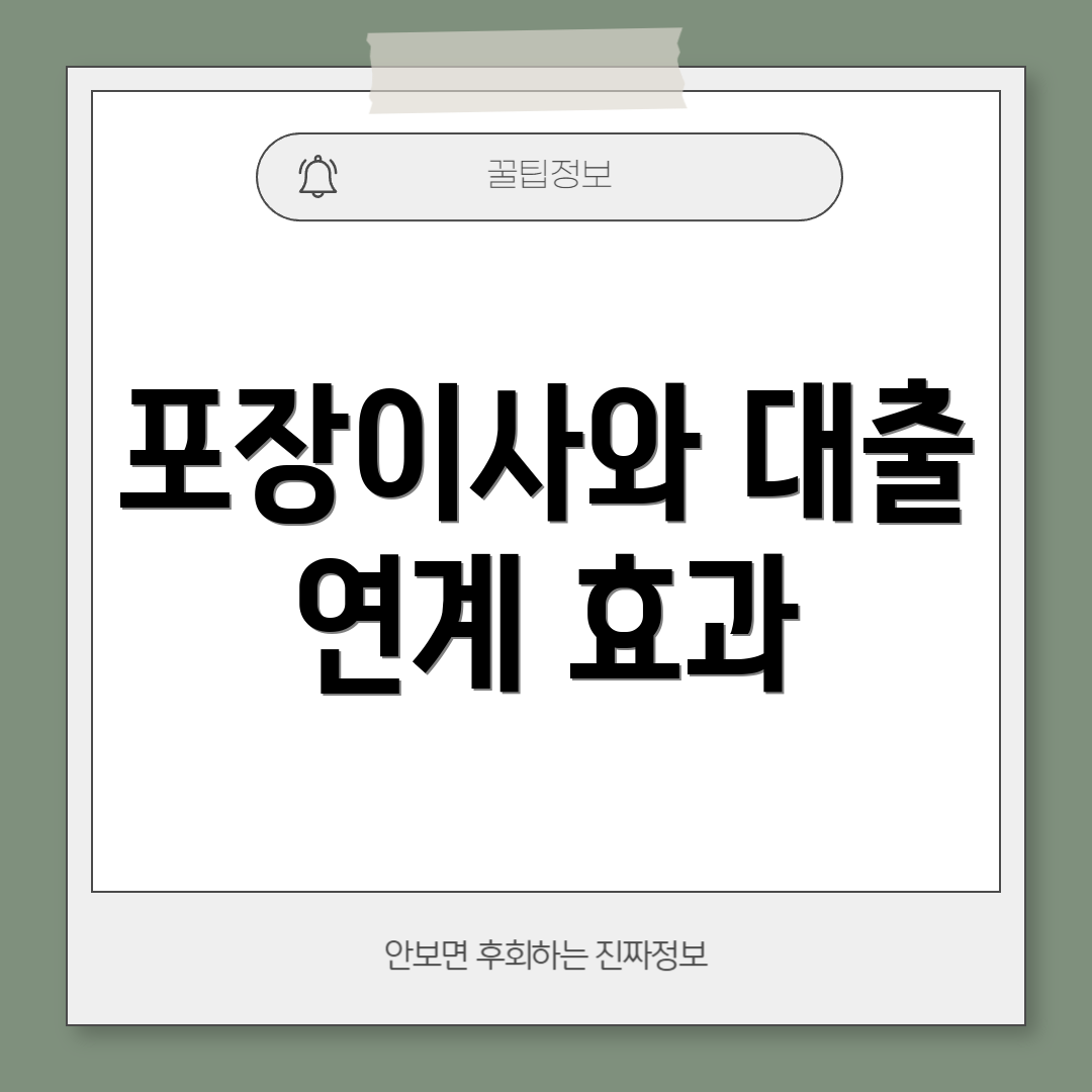 포장이사와 대출 연계 효과