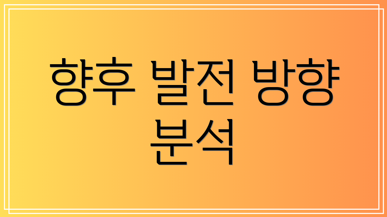 향후 발전 방향 분석