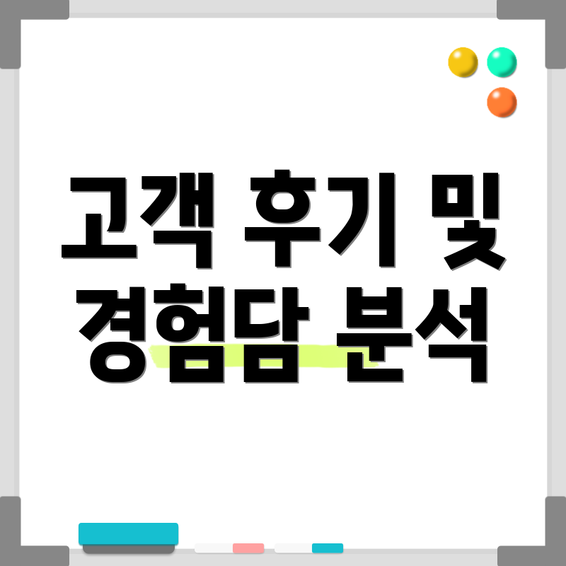 고객 후기 및 경험담 분석