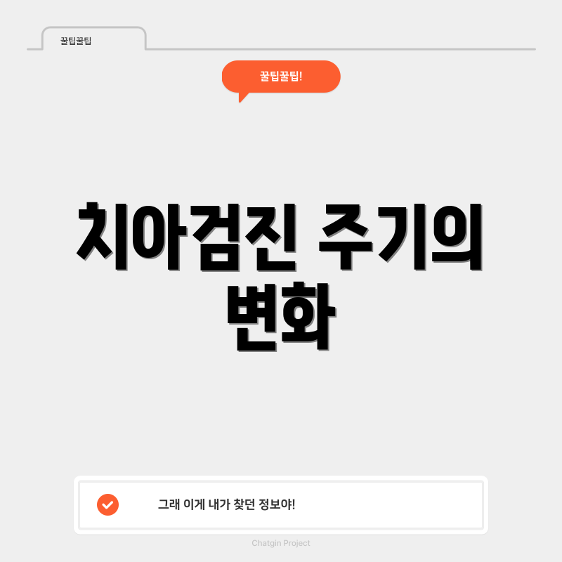 치아검진 주기의 변화