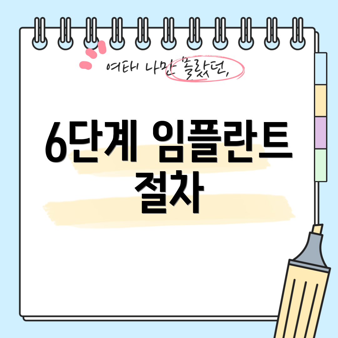 6단계 임플란트 절차