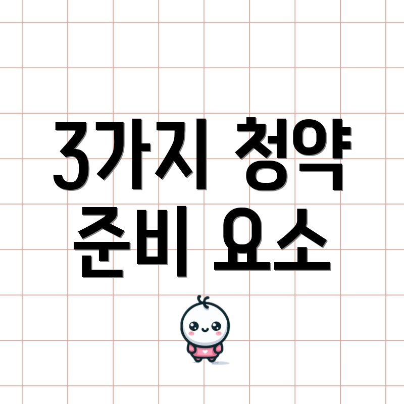 3가지 청약 준비 요소