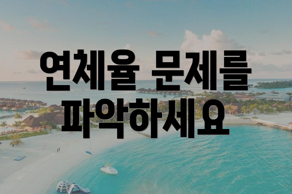 연체율 문제를 파악하세요