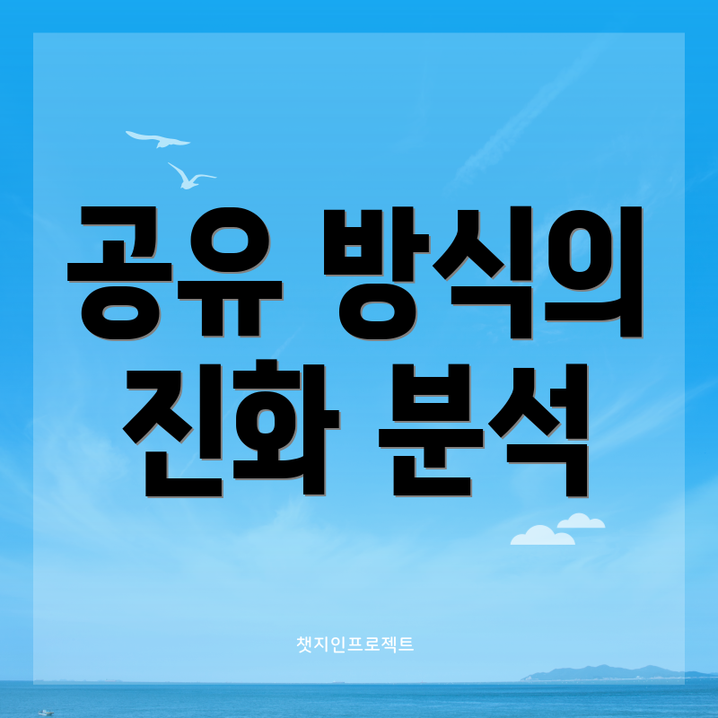 공유 방식의 진화 분석