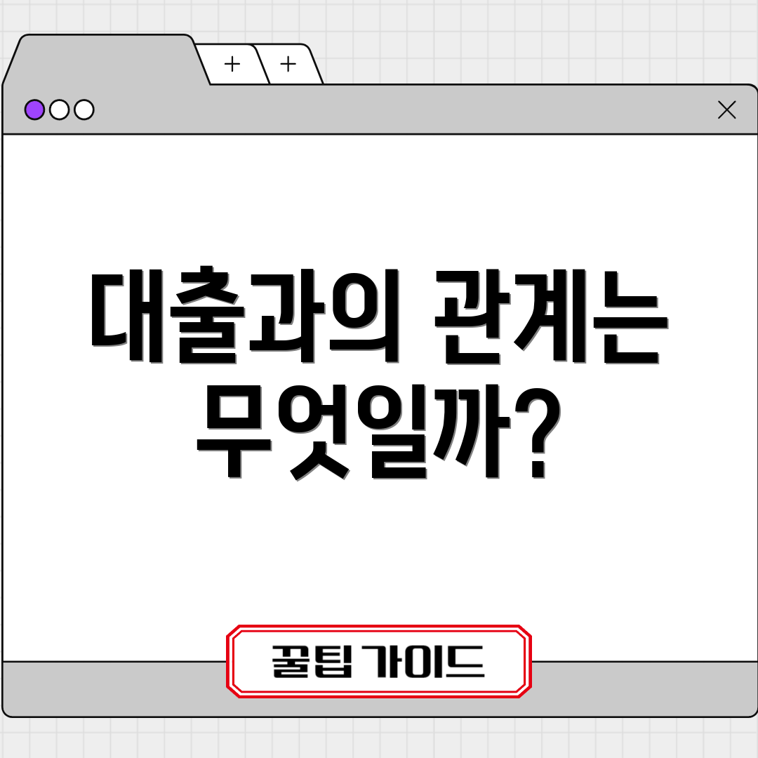 대출과의 관계는 무엇일까?