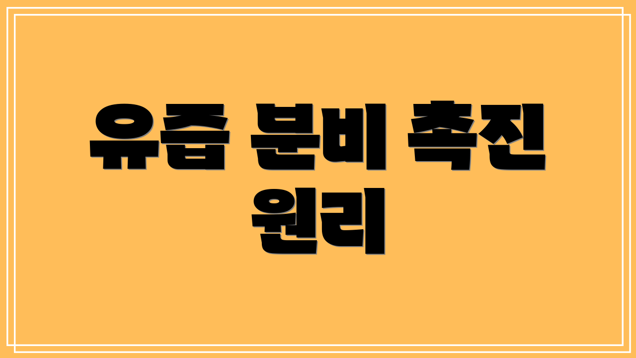 유즙 분비 촉진 원리