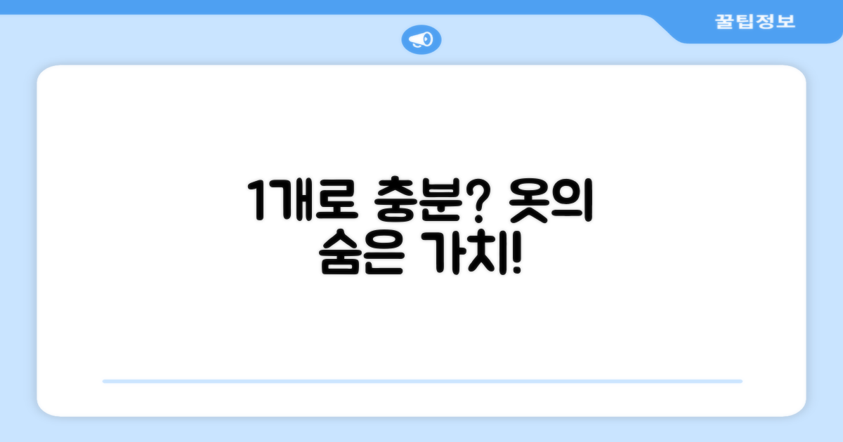 1개로 충분? 이 옷의 진짜 가치는?