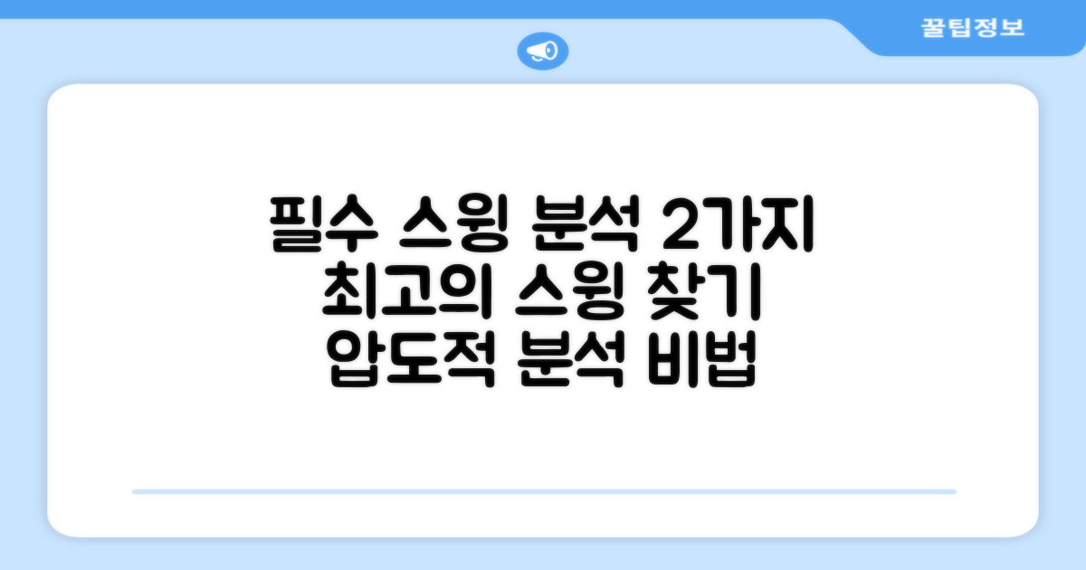 2가지 스윙 분석 기능