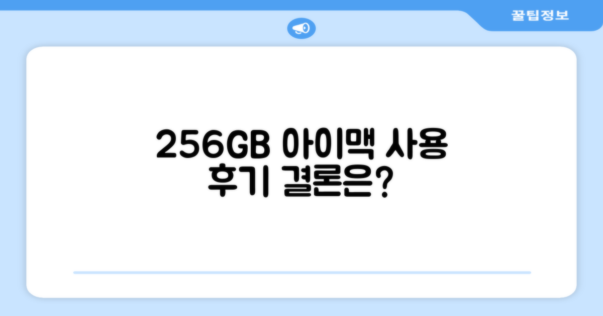 256GB 저장공간, 아이맥 쓰기 괜찮을까?