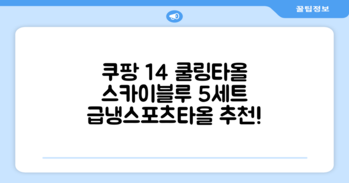 [쿠팡입점 1+4 이벤트] 아이스 쿨링 스포츠타올 건식 급냉 타올, 5세트, 스카이블루 추천 리뷰
