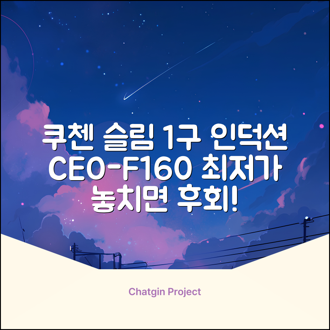 쿠첸 슬림 인덕션 1구, CEO-F160, 일반형 추천 리뷰