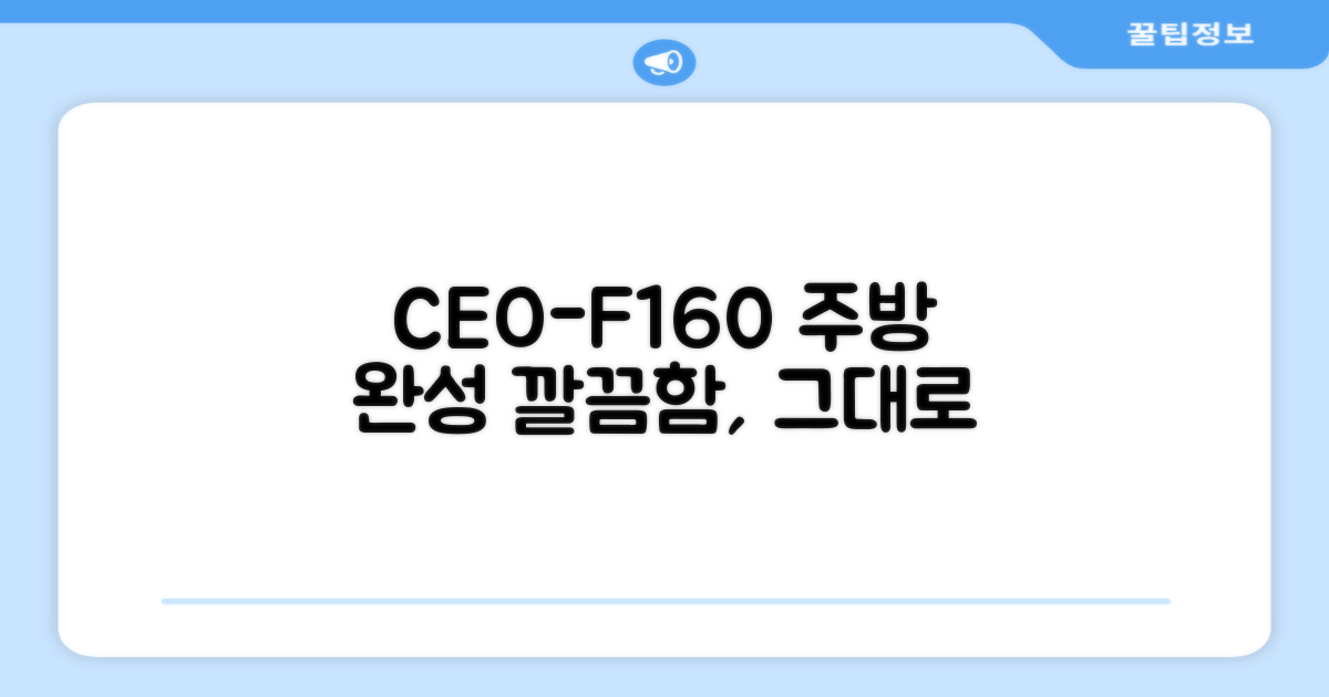 CEO-F160, 깔끔한 주방 완성