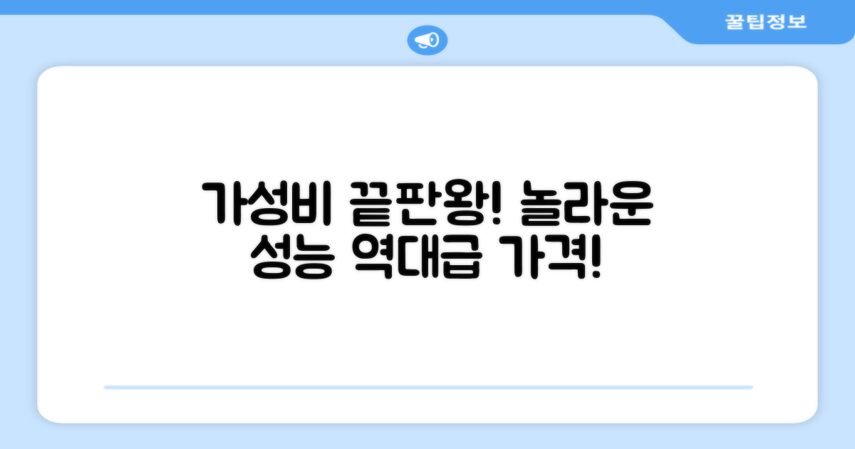 가격 대비 성능: 가성비 분석