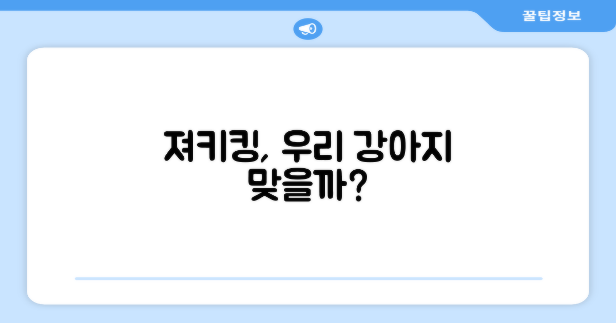 져키킹, 우리 강아지에게 맞을까?