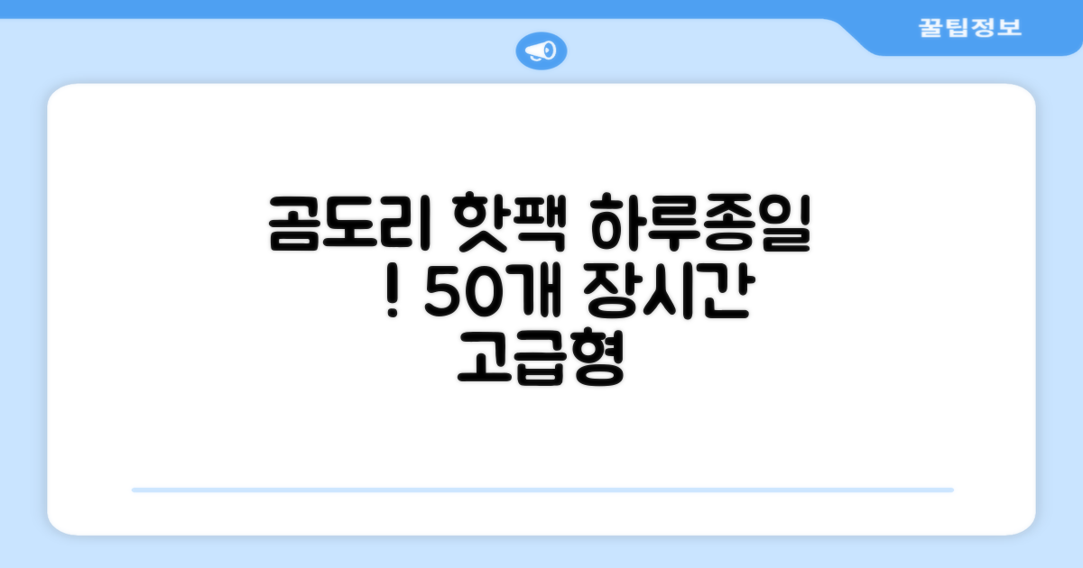 곰도리 하루종일 촥~ 붙이는 핫팩 장시간 고급형, 50개 추천 리뷰
